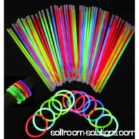 glowsticks, vivii 100 light up toys glow stick bracelets mixed colors party favors supplies (tube of 100)